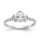 10k White Gold White Topaz and Diamond Ring 10XB289
