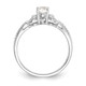 10k White Gold White Topaz and Diamond Ring 10XB289