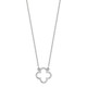 14k White Gold Small necklace Quatrefoil Design XP5054W