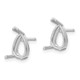 14k White Gold 8x5 Pear Earring Mountings XE81W