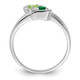 14k White Gold Synthetic Family Jewelry Ring XMR91/2WSY
