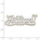 10k Yellow Gold and Rhodium 3D Diamond with Heart Name Plate 10XNA39