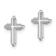 10K White Gold Polished Cross Post Earrings 10YE1676W