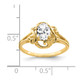 14k 7x5mm Oval Cubic Zirconia Ring Y2227CZ