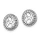 14k White Gold Diamond Earring Jacket Mountings XJ36W