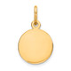 14k Plain .011 Gauge Circular Engravable Disc Charm XM134/11