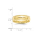 10k Yellow Gold 6mm Milgrain Half Round Comfort Fit Wedding Band Size 12.5 1MC060-12.5