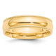 10k Yellow Gold 6mm Milgrain Half Round Comfort Fit Wedding Band Size 13 1MC060-13