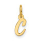 10k Small Script Initial C Charm 10YC1556C