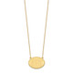 10k Yellow Gold Brushed Monogram Necklace 10XNA575Y