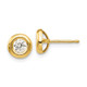 14k Polished CZ Fancy Post Earrings YE172