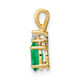 14k 6x4mm Oval Emerald A Diamond pendant XP1002E/A