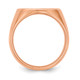 14k Rose Gold Round with Engravable Top Signet Ring XNR86R