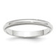 10k White Gold 3mm Milgrain Half Round Wedding Band Size 7 1WM030-7