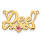 SS/Gold-plated with Gold-plated Bezel Birthstone Heart Name Plate XNA626GP
