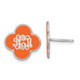10KW Enameled Clover Monogram Post Earrings 10XNE42W