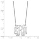 10k White Gold Small Monogram Necklace 10XNA528W