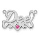 SS/Rhod-plated with SS Bezel Birthstone Heart Name Plate XNA626SS