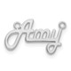 14k White Gold Underlined Name Plate XNA944W