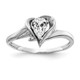 14k White Gold 6x4mm Pear Cubic Zirconia VS Diamond ring Y4560CZ/VS