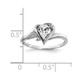 14k White Gold 6x4mm Pear Cubic Zirconia VS Diamond ring Y4560CZ/VS