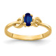 14k 5x3mm Oval Sapphire ring Y4650S