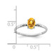14k White Gold 6x4mm Oval Citrine ring Y4667CI