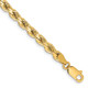14K 8 inch 4.25mm Diamond-cut Rope with Lobster Clasp Chain 033L-8