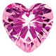 Created Pink Sapphire 6mm Heart CS-0600-HTF-PK