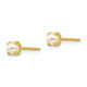 Inverness 18k 4mm Prong Simulated Pearl Earrings 252E