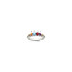 Sterling Silver Antiqued w/14k 4-stone w/Diamond Mother's Semi-Mount Ring QMR18/4-8
