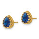 10k Tiara Collection 8mm Polished Pear Created Sapphire Earrings 10YC410CS
