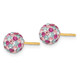 14k Post Multi-colored Crystals 6mm Ball Earrings YE1621