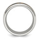 Chisel Titanium Polished with Black and Gold Foil Inlay 8mm Band TB524-9