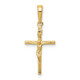 10K INRI Hollow Crucifix Pendant 10XR318