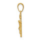 10K INRI Hollow Crucifix Pendant 10XR318