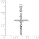 10K White Gold INRI Crucifix Pendant 10C3895W