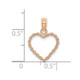 10K Rose Gold 3D Polished Rope Heart Pendant 10K7125R