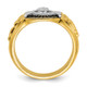 IBGoodman 10k Two-tone Men's Polished and Textured with Black Enamel Past Master Masonic Ring B57632-0YW