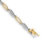 10k Two-tone Diamond 7.5in Link Bracelet BM4597-005-1YWA