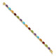 14k Alternating Rainbow Gemstone Amethyst Peridot Garnet Citrine Blue Topaz 7 inch Bracelet BM4501-RB-Y