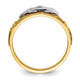 IBGoodman 10k Two-tone Men's Polished and Textured with Multi-color Enamel Masonic Shriner's Ring B02420-0YW