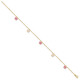 14k Enameled Butterfly 9in Plus 1in Ext Anklet ANK88-10