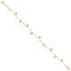 14k Hollow Dangle Circle 9in Plus 1in ext. Anklet ANK225-10