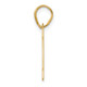 14k Polished Block Number 10 Pendant BN10