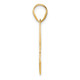 14k Polished Block Number 34 Pendant BN34