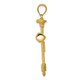14k Polished Nail Cross Pendant C1964