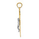 14k Two-tone INRI Celtic Crucifix Pendant C2024