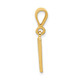 14k Textured Initial W Charm C1449-W