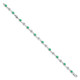14k White Gold White Sapphire and Emerald Gemstone Bracelet BM4473-EM-W